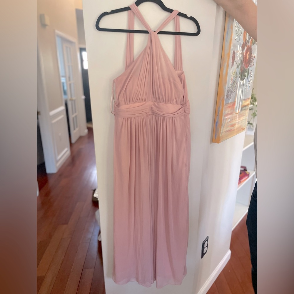 Birdy Grey bridesmaid dress “dusty rose” hemmed to 5’1